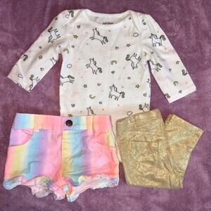 Jumping Beans Garanimals Mythical Unicorn Bundle 3-6 Months